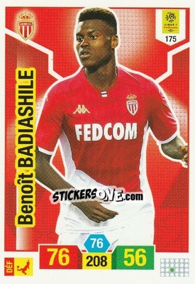 Sticker Benoît Badiashile - FOOT 2019-2020. Adrenalyn XL n. 175 - Panini