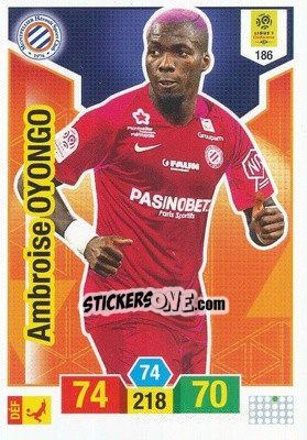 Sticker Ambroise Oyongo - FOOT 2019-2020. Adrenalyn XL n. 186 - Panini