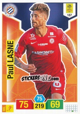 Sticker Paul Lasne - FOOT 2019-2020. Adrenalyn XL n. 187 - Panini