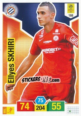 Sticker Ellyes Skhiri - FOOT 2019-2020. Adrenalyn XL n. 188 - Panini