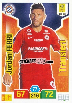 Sticker Jordan Ferri - FOOT 2019-2020. Adrenalyn XL - Panini