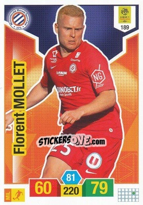 Sticker Florent Mollet - FOOT 2019-2020. Adrenalyn XL n. 189 - Panini