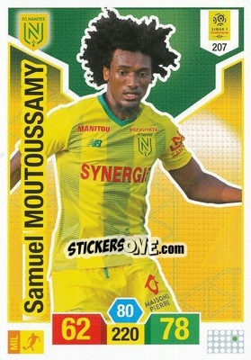 Sticker Samuel Moutoussamy - FOOT 2019-2020. Adrenalyn XL n. 207 - Panini
