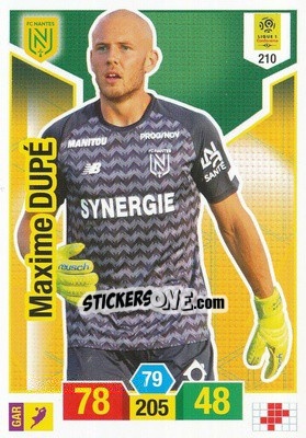 Sticker Maxime Dupé - FOOT 2019-2020. Adrenalyn XL n. 210 - Panini
