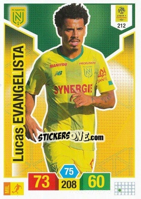 Figurina Lucas Evangelista - FOOT 2019-2020. Adrenalyn XL n. 212 - Panini