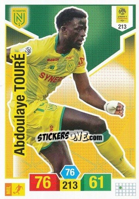 Sticker Abdoulaye Touré - FOOT 2019-2020. Adrenalyn XL n. 213 - Panini
