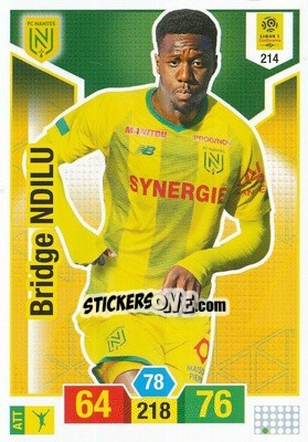 Figurina Bridge Ndilu - FOOT 2019-2020. Adrenalyn XL n. 214 - Panini