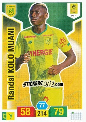 Sticker Randal Kolo Muani - FOOT 2019-2020. Adrenalyn XL n. 215 - Panini