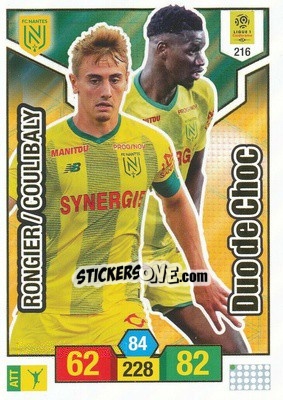 Sticker Valentin Rongier / Kalifa Coulibaly - FOOT 2019-2020. Adrenalyn XL n. 216 - Panini