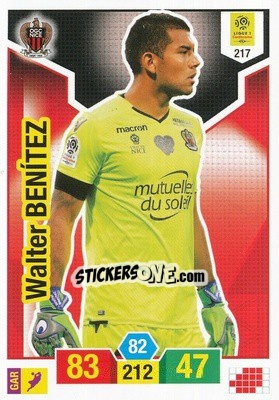 Sticker Walter Benítez - FOOT 2019-2020. Adrenalyn XL n. 217 - Panini