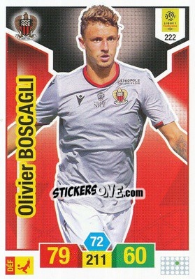 Sticker Olivier Boscagli - FOOT 2019-2020. Adrenalyn XL n. 222 - Panini