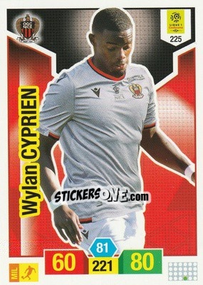 Sticker Wylan Cyprien - FOOT 2019-2020. Adrenalyn XL n. 225 - Panini