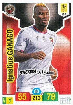 Sticker Ignatius Ganago - FOOT 2019-2020. Adrenalyn XL n. 226 - Panini