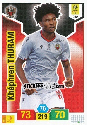 Sticker Khéphren Thuram - FOOT 2019-2020. Adrenalyn XL n. 232 - Panini