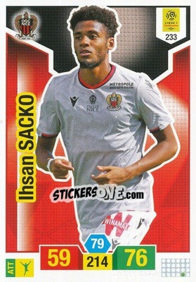 Sticker Ihsan Sacko - FOOT 2019-2020. Adrenalyn XL - Panini