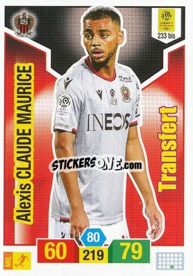 Figurina Alexis Claude Maurice - FOOT 2019-2020. Adrenalyn XL n. 233bis - Panini