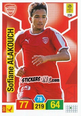 Figurina Sofiane Alakouch - FOOT 2019-2020. Adrenalyn XL n. 236 - Panini