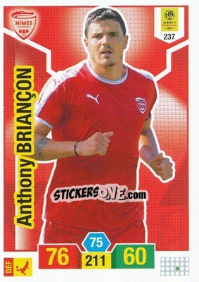 Sticker Anthony Briançon - FOOT 2019-2020. Adrenalyn XL n. 237 - Panini