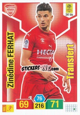 Cromo Zinédine Ferhat - FOOT 2019-2020. Adrenalyn XL - Panini