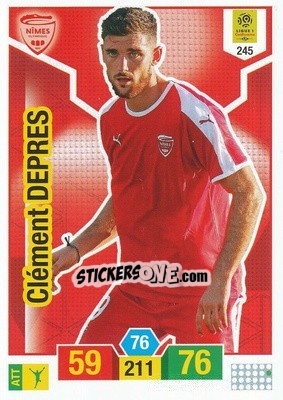 Sticker Clément Depres - FOOT 2019-2020. Adrenalyn XL n. 245 - Panini