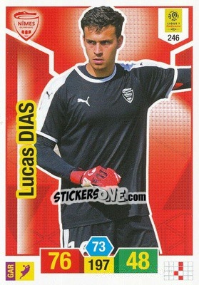 Cromo Lucas Dias - FOOT 2019-2020. Adrenalyn XL - Panini