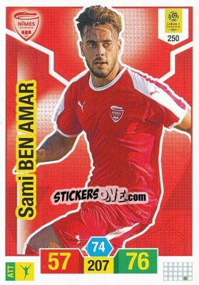 Sticker Sami Ben Amar - FOOT 2019-2020. Adrenalyn XL n. 250 - Panini