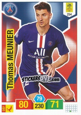 Sticker Thomas Meunier - FOOT 2019-2020. Adrenalyn XL n. 254 - Panini