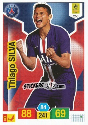 Sticker Thiago Silva - FOOT 2019-2020. Adrenalyn XL n. 255 - Panini