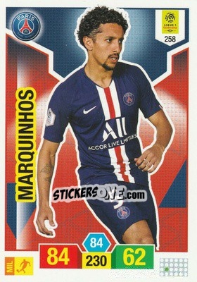 Sticker Marquinhos - FOOT 2019-2020. Adrenalyn XL n. 258 - Panini