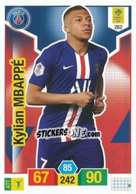 Sticker Kylian Mbappé - FOOT 2019-2020. Adrenalyn XL n. 262 - Panini