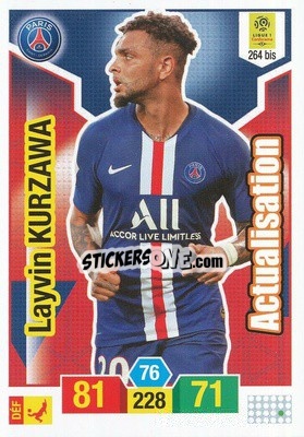 Sticker Layvin Kurzawa - FOOT 2019-2020. Adrenalyn XL n. 264bis - Panini