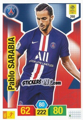 Sticker Pablo Sarabia - FOOT 2019-2020. Adrenalyn XL n. 268 - Panini