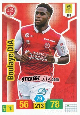 Sticker Boulaye Dia - FOOT 2019-2020. Adrenalyn XL n. 281 - Panini