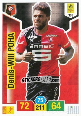 Sticker Denis-Will Poha - FOOT 2019-2020. Adrenalyn XL n. 303 - Panini