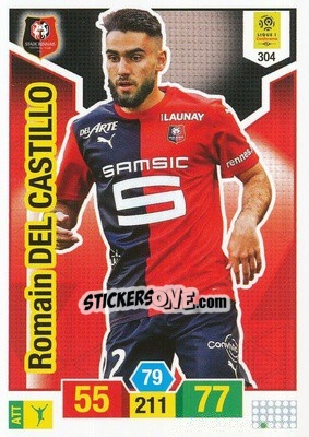 Sticker Romain Del Castillo - FOOT 2019-2020. Adrenalyn XL n. 304 - Panini