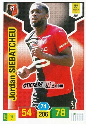 Sticker Jordan Siebatcheu - FOOT 2019-2020. Adrenalyn XL - Panini