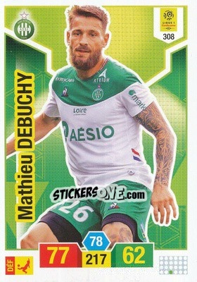 Sticker Mathieu Debuchy - FOOT 2019-2020. Adrenalyn XL n. 308 - Panini
