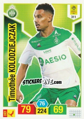 Sticker Timothée Kolodziejczak - FOOT 2019-2020. Adrenalyn XL n. 311 - Panini