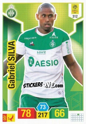 Sticker Gabriel Silva - FOOT 2019-2020. Adrenalyn XL n. 312 - Panini