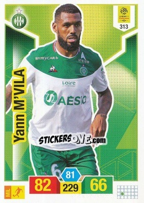 Sticker Yann M'Vila - FOOT 2019-2020. Adrenalyn XL n. 313 - Panini