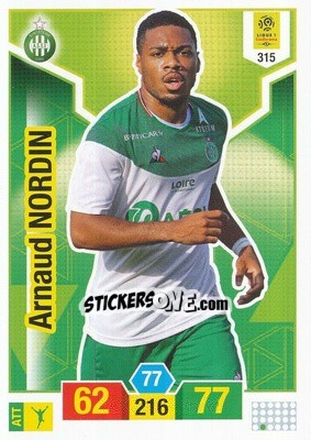 Sticker Arnaud Nordin - FOOT 2019-2020. Adrenalyn XL n. 315 - Panini