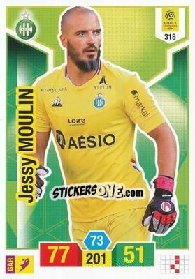 Sticker Jessy Moulin - FOOT 2019-2020. Adrenalyn XL n. 318 - Panini