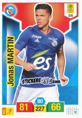 Sticker Jonas Martin - FOOT 2019-2020. Adrenalyn XL - Panini