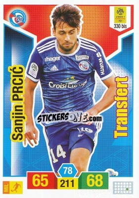 Sticker Sanjin Prcic - FOOT 2019-2020. Adrenalyn XL n. 330bis - Panini