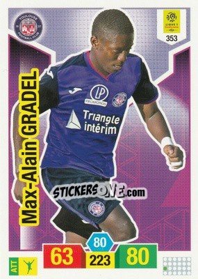 Sticker Max Gradel - FOOT 2019-2020. Adrenalyn XL n. 353 - Panini