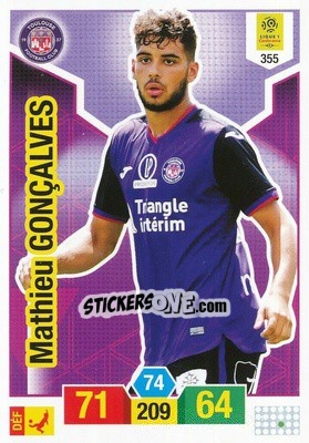 Sticker Mathieu Gonçalves - FOOT 2019-2020. Adrenalyn XL n. 355 - Panini