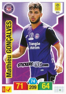 Sticker Mathieu Gonçalves - FOOT 2019-2020. Adrenalyn XL - Panini