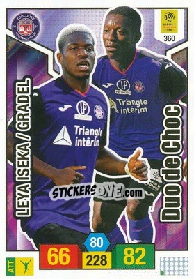 Sticker Aaron Leya Iseka / Max Gradel - FOOT 2019-2020. Adrenalyn XL n. 360 - Panini