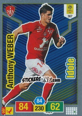 Sticker Anthony Weber - FOOT 2019-2020. Adrenalyn XL n. 367 - Panini