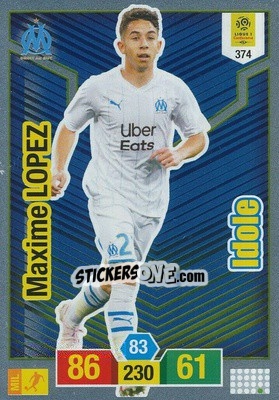 Sticker Maxime Lopez - FOOT 2019-2020. Adrenalyn XL n. 374 - Panini